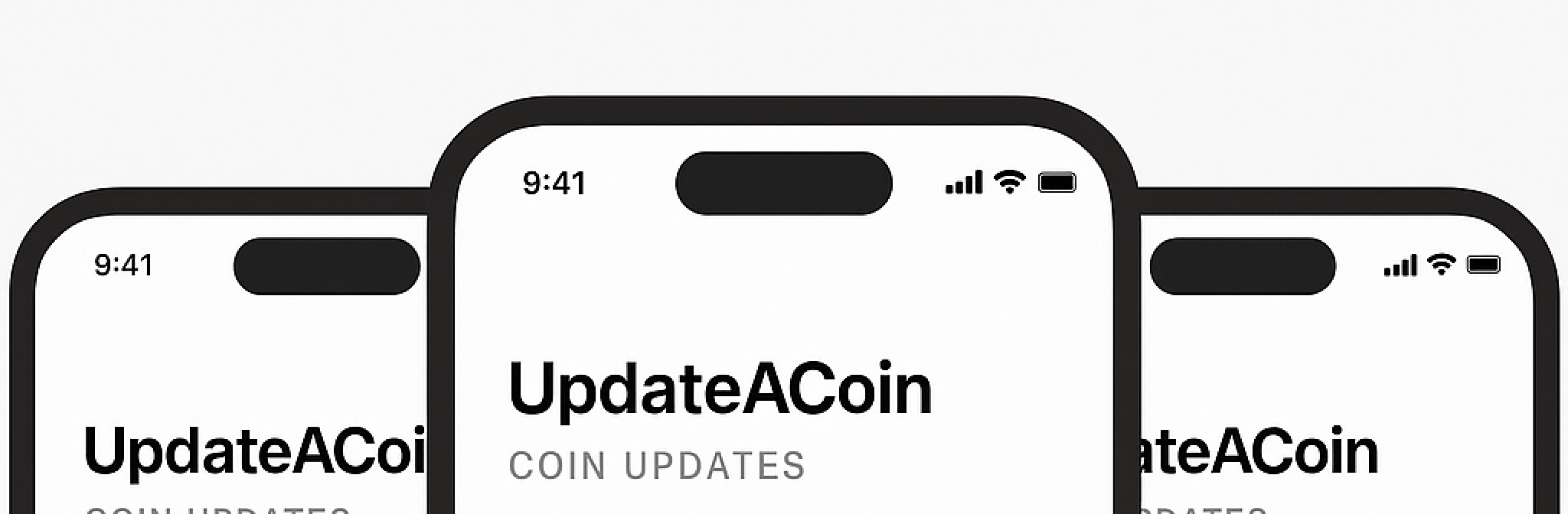 UpdateaCoin App Mockup